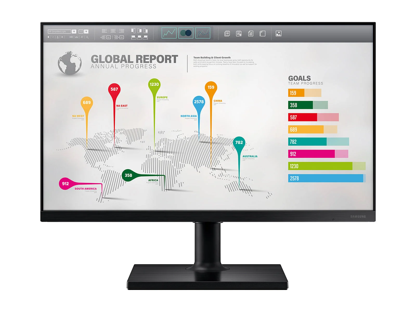 Samsung FT45 24" WUXGA 1920 x 1200 IPS Color Display Monitor (F24T454GYN)