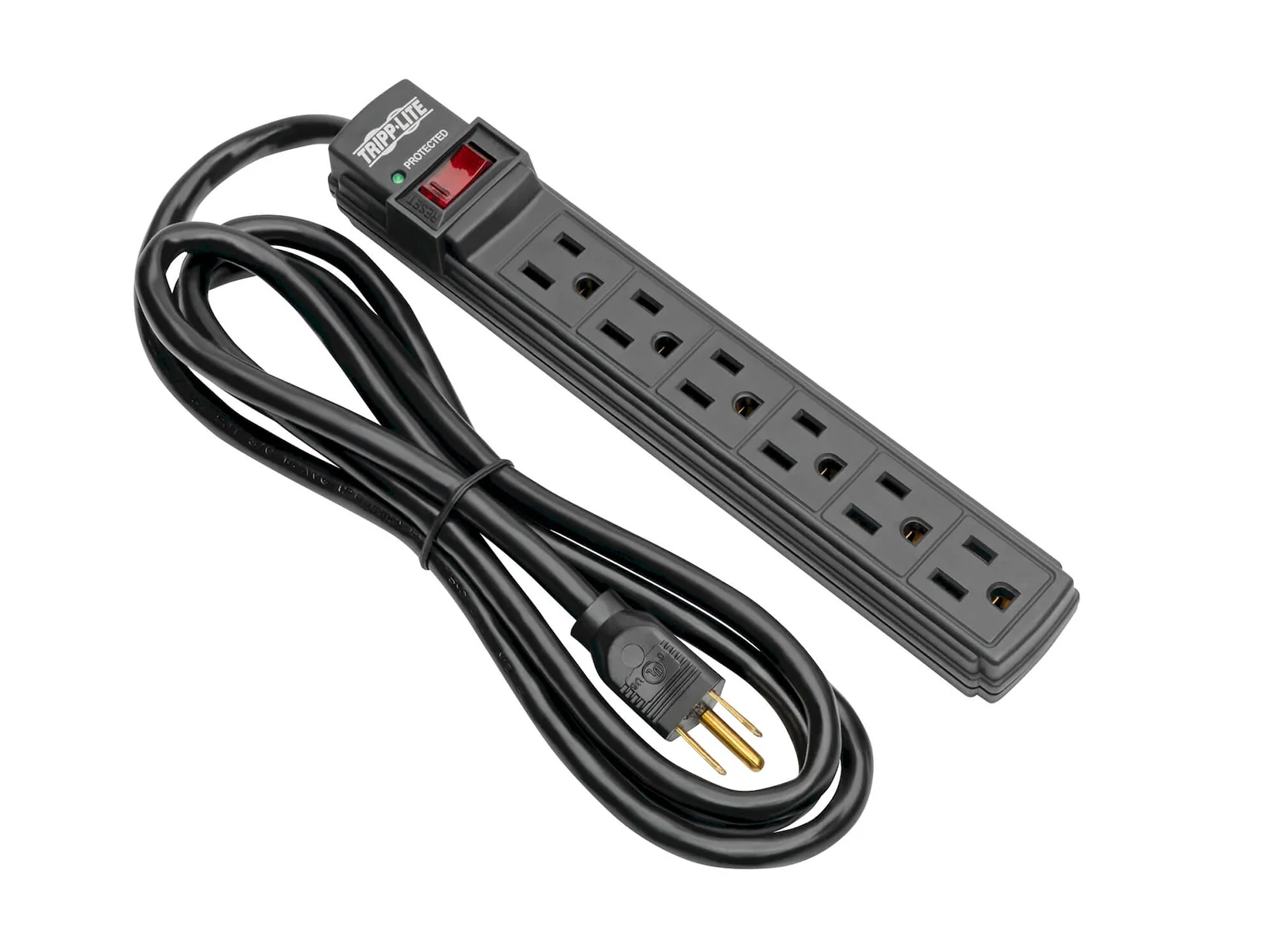 Tripp Lite TLP6B 6-Outlet Surge Protector 6 ft. Cord (TLP6B) - Image 5